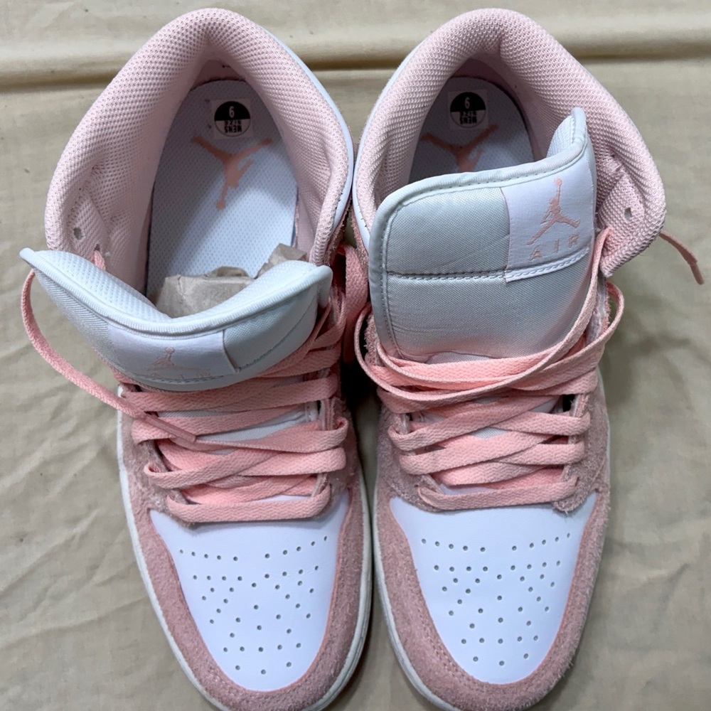 Air Jordan Pink and White Men’s Sneakers - Picture 2 of 7